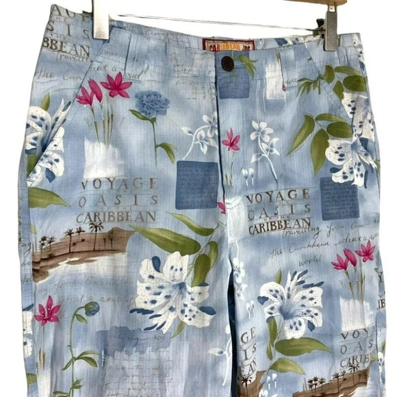 Caribbean Joe 10 cruise print capris - Picture 3 of 6